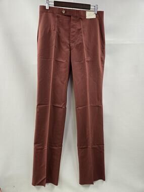Kingsridge Dress Pants Mens 33x33 Rust Brown Tempo Q Pleated Unhemmed USA